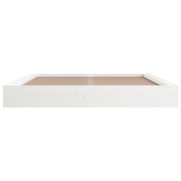 vidaXL Bed Frame without Mattress White 180x200 cm Super King Solid Wood