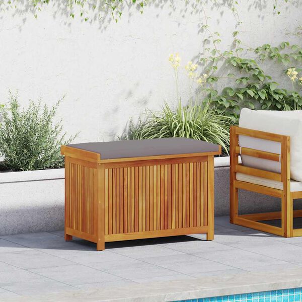 vidaXL Outdoor Cushion Box 90x50x60.5 cm Solid Wood Acacia