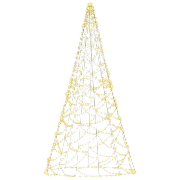 vidaXL Christmas Tree on Flagpole Warm White 500 LEDs 300 cm