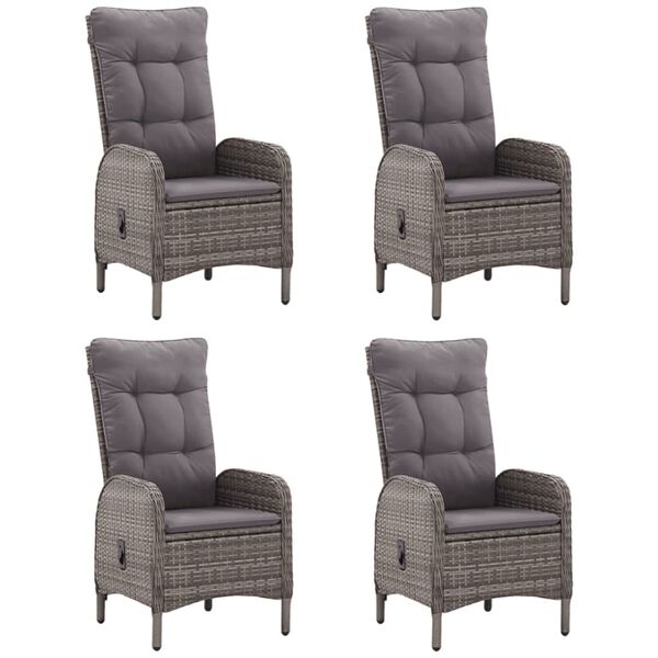 vidaXL 5 Piece Garden Dining Set Grey