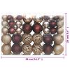 vidaXL Christmas Baubles 100 pcs Champagne and Brown 3 / 4 / 6 cm