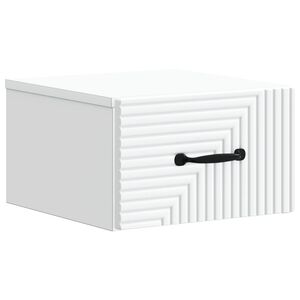 vidaXL Wall-Mounted Bedside Cabinet White 34.5 x 33 x 20 cm