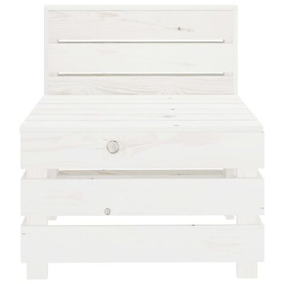 vidaXL Garden 3-Seater Pallet Sofa Wood White