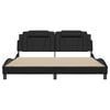 vidaXL Bed Frame "Viana" with LED without Mattress Black 180x200 cm