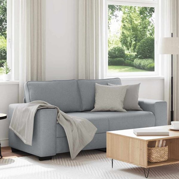vidaXL 2-Seater Sofa&nbsp;Light Grey 180x77x82 cm Fabric