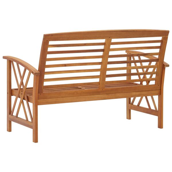 vidaXL Garden Bench with Cushions 119 cm Solid Acacia Wood