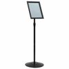 vidaXL Pedestal Poster Stand A4 PVC and Steel Black