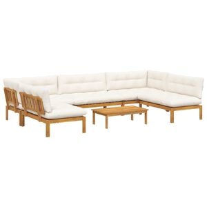 vidaXL 6 Piece Garden Pallet Sofa Units Solid Acacia Wood Natural