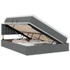vidaXL LED Storage Bed with Mattress Dark Grey 137 x 190 cm Fabric