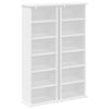 vidaXL CD Cabinet 2 pcs White 32 x 17 x 92 cm Engineered Wood