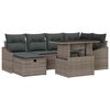 vidaXL Garden Sofa Set 7 pcs Poly Rattan
