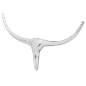 vidaXL Bull's Head Decoration | Silver | Aluminium | Large | Wall mounting