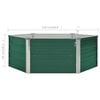 vidaXL Raised Garden Bed 129x129x45 cm Galvanised Steel Green