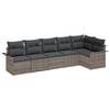 vidaXL Garden Sofa Set 6 pcs Grey Poly Rattan
