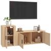 vidaXL 2 Piece TV Cabinet Set Sonoma Oak Engineered Wood