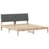 vidaXL Bed Frame with Upholstered Headboard Brown 180 x 200 cm