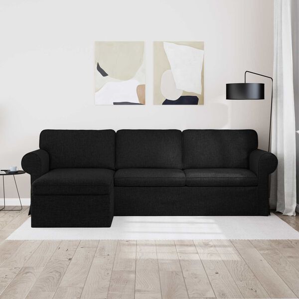 vidaXL Sofa Black 245 x 138 x 80 cm Fabric