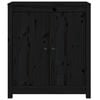 vidaXL Sideboards 2 pcs Black 70x35x80 cm Solid Wood Pine