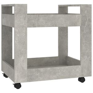 vidaXL Desk Trolley Concrete Grey 60x45x60 cm Engineered Wood