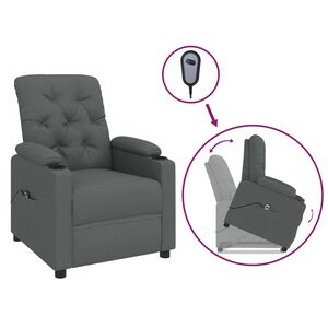 vidaXL Stand up Chair Dark Grey Fabric