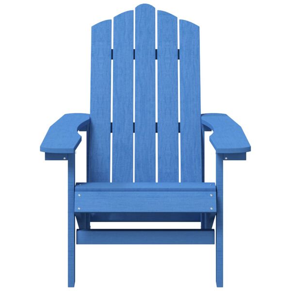 vidaXL Garden Adirondack Chairs with Table HDPE Aqua Blue
