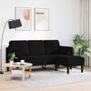 vidaXL Sofa Set with Cushion Black Polyester