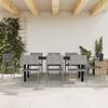 vidaXL 9 Piece Garden Dining Set Grey and Black Poly Rattan and Steel