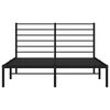 vidaXL Metal Bed Frame without Mattress with Headboard Black 135x190cm