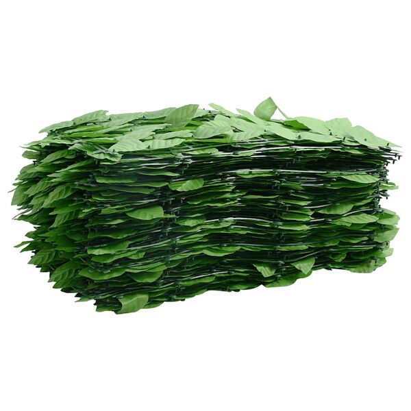 vidaXL Balcony Screen with Green Leaves 400x75cm