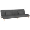 vidaXL 2-Seater Sofa Bed with Two Pillows Dark Grey Fabric