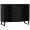vidaXL Bathroom Cabinet Black 80x33x60 cm Engineered Wood