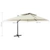 vidaXL Cantilever Garden Parasol with Double Top Sand 400x300 cm