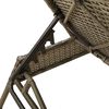 vidaXL Sun Lounger with Cushion Grey Poly Rattan