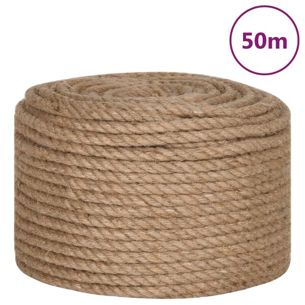 vidaXL Jute Rope 50 m Long 14 mm Thick