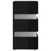 vidaXL LED Bedside Cabinet High Gloss Black 45x35x67 cm Engineered Wood