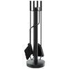 vidaXL 5 Piece Fireplace Tool Set 18x56 cm Steel
