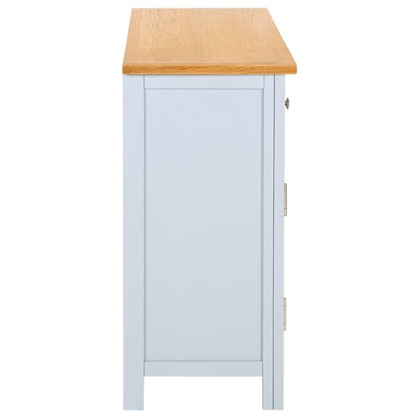 vidaXL Sideboard 110x33.5x70 cm Solid Oak Wood
