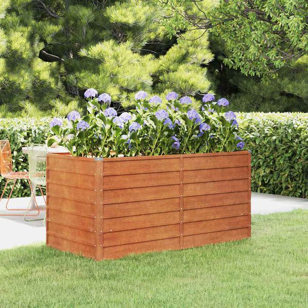 vidaXL Garden Raised Bed Rusty 160x80x77 cm Corten Steel