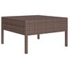 vidaXL 10 Piece Garden Lounge Set with Cushions Poly Rattan Brown