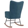 vidaXL Rocking Chair Blue Velvet