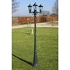vidaXL Garden Light Post 3-arms 215 cm Dark Green/Black Aluminium