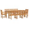 vidaXL 9 Piece Garden Dining Set Solid Wood Acacia