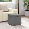 vidaXL Stool Dark Grey 41 x 41 x 40 cm Fabric and Engineered Wood