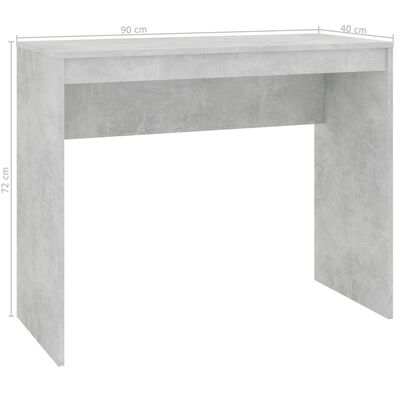 vidaXL Desk Concrete Grey 90x40x72 cm Chipboard