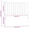 vidaXL Metal Replace Headboard Black 90 cm