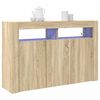 vidaXL Sideboard Sonoma Oak 116 x 30 x 75 cm Engineered Wood