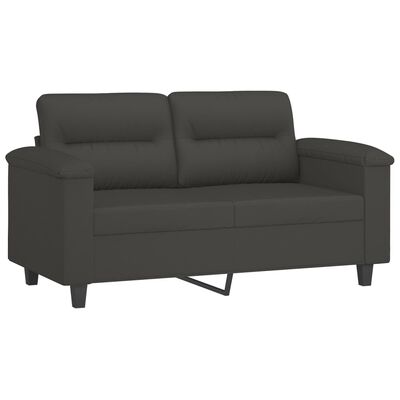 vidaXL 2-Seater Sofa Dark Grey 120 cm Microfibre Fabric