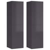 vidaXL TV Cabinets 2 pcs High Gloss Grey 30.5x30x110 cm Engineered Wood