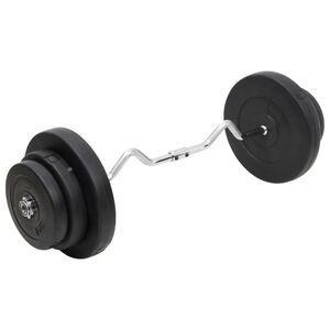 vidaXL Curl Barbell with Plates 60 kg