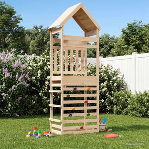 vidaXL Outdoor Play Tower Natural 53 x 85 x 264 cm Solid Pine Wood